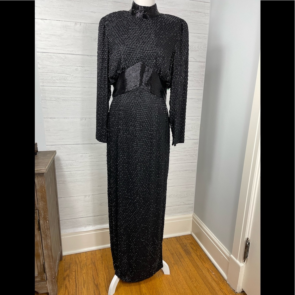 COPY - OLEG CASSINI BLACK TIE EVENING GOWN